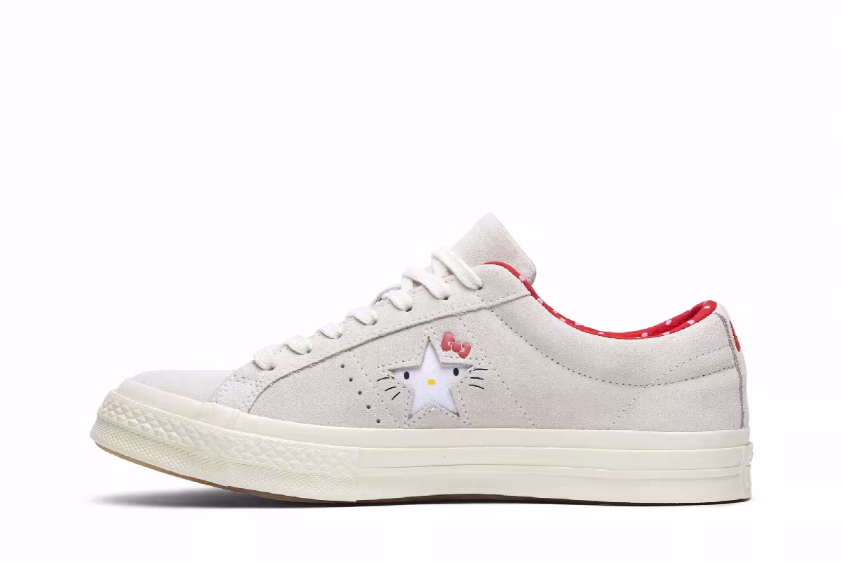 Hello Kitty x Converse One Star Suede Low Top White, view 4