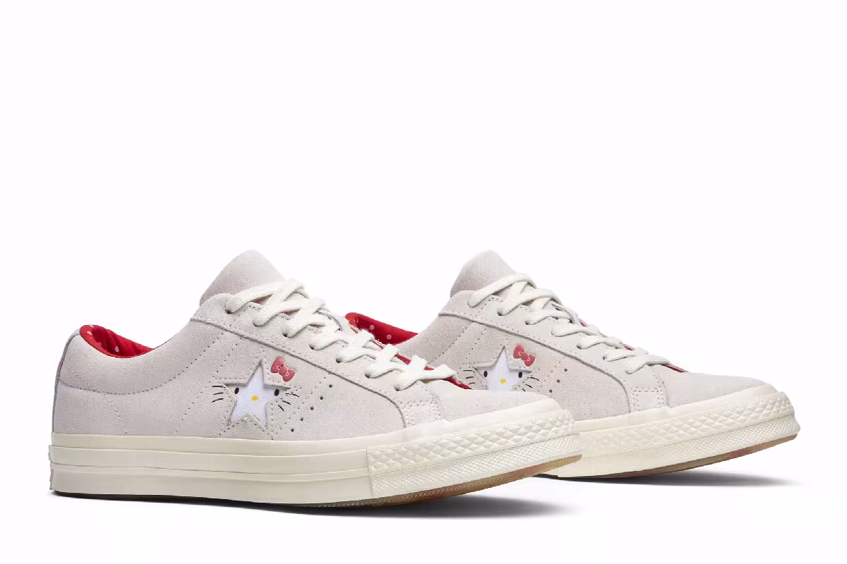 Hello Kitty x Converse One Star Suede Low Top White, view 9