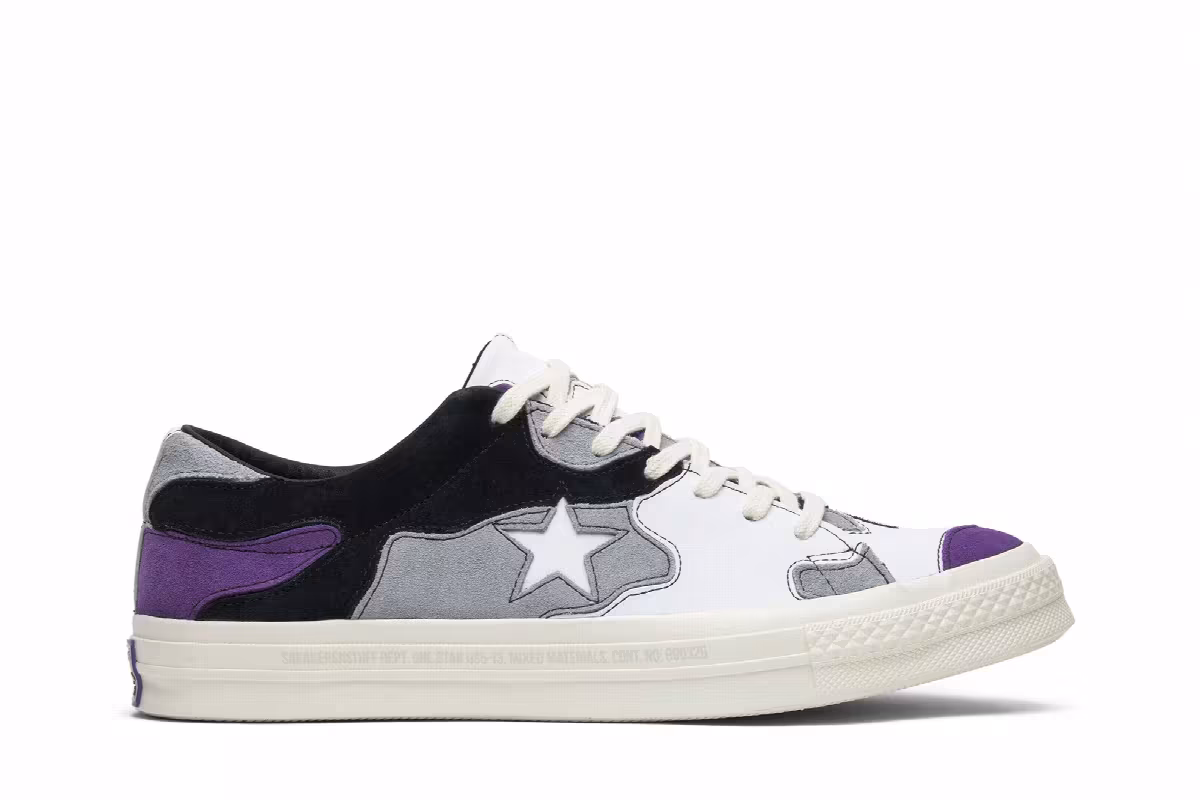 Sneakersnstuff x Converse One Star Purple Camo, view 2