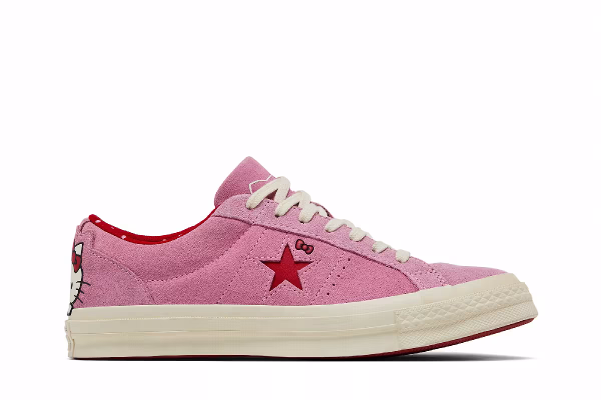 Hello Kitty x Converse One Star Suede Low Top Prism Pink, view 2