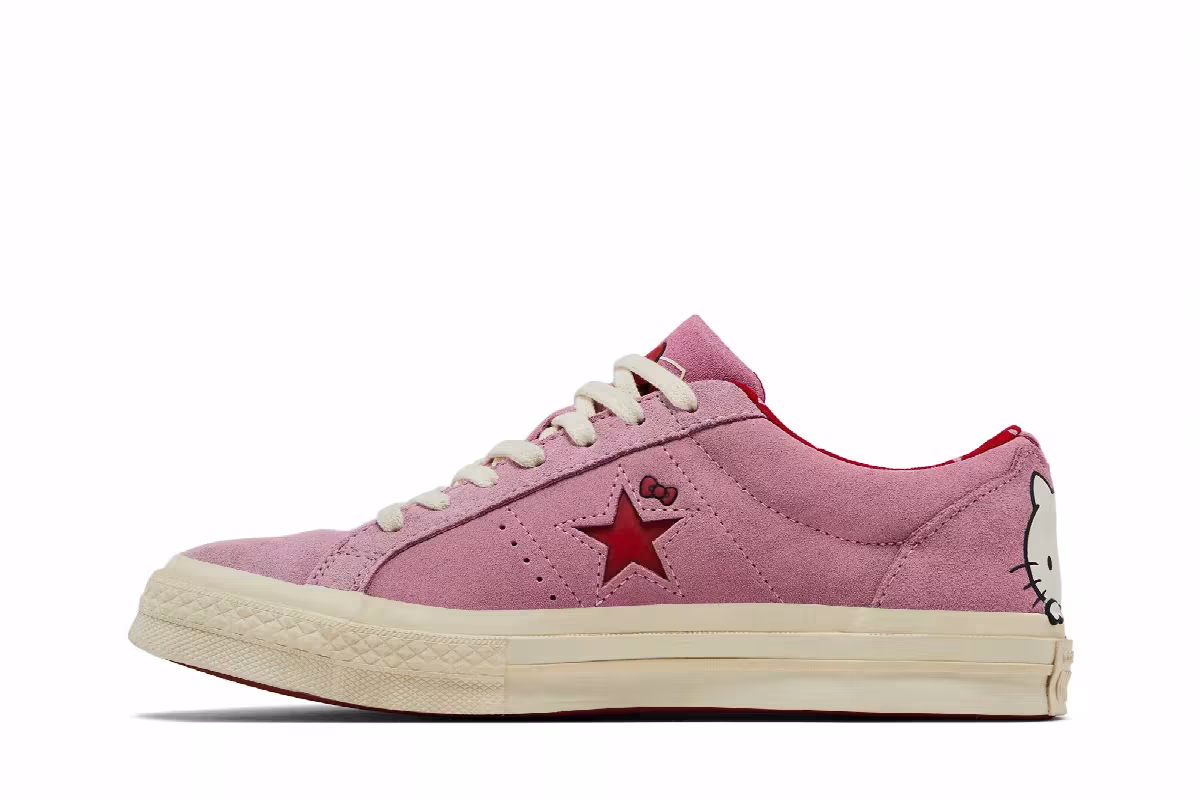 Hello Kitty x Converse One Star Suede Low Top Prism Pink, view 4