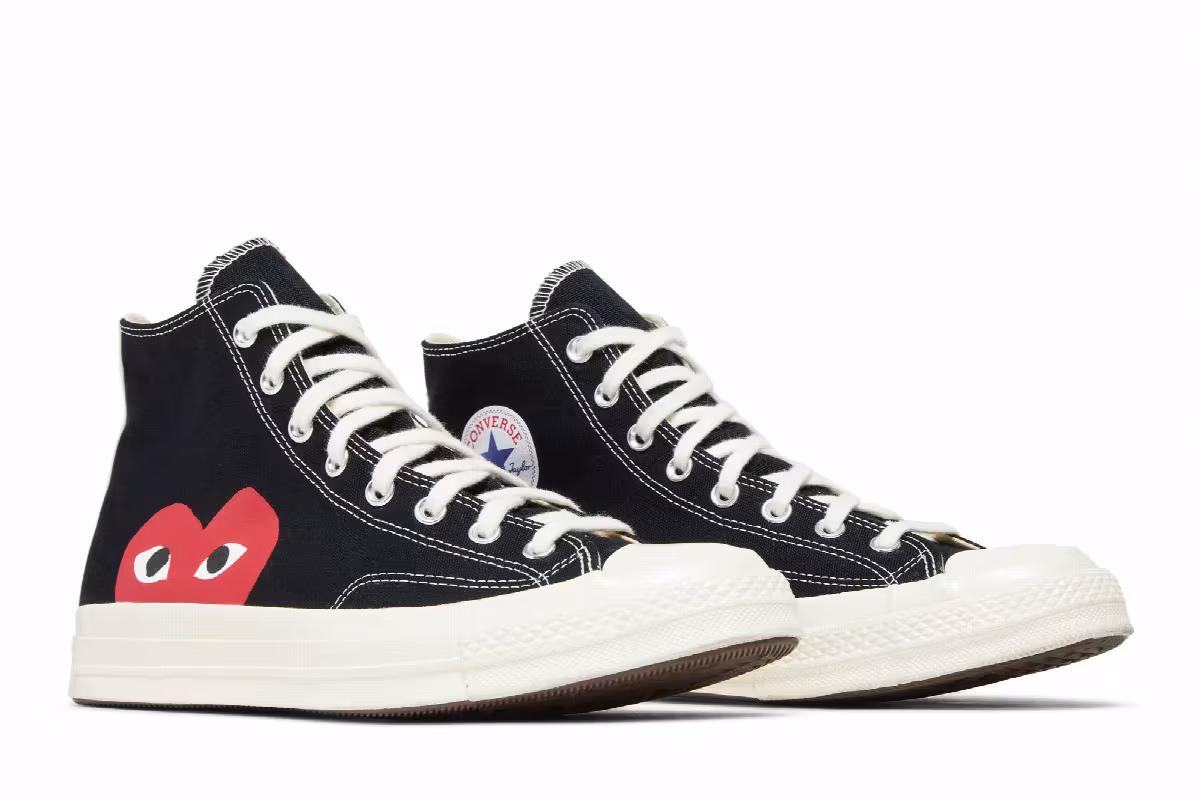 Comme des Garçons Play x Converse Chuck 70 High Black, view 9