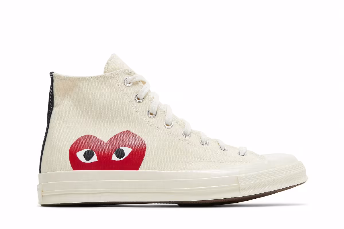 Comme des Garçons Play x Converse Chuck 70 High Milk, view 2
