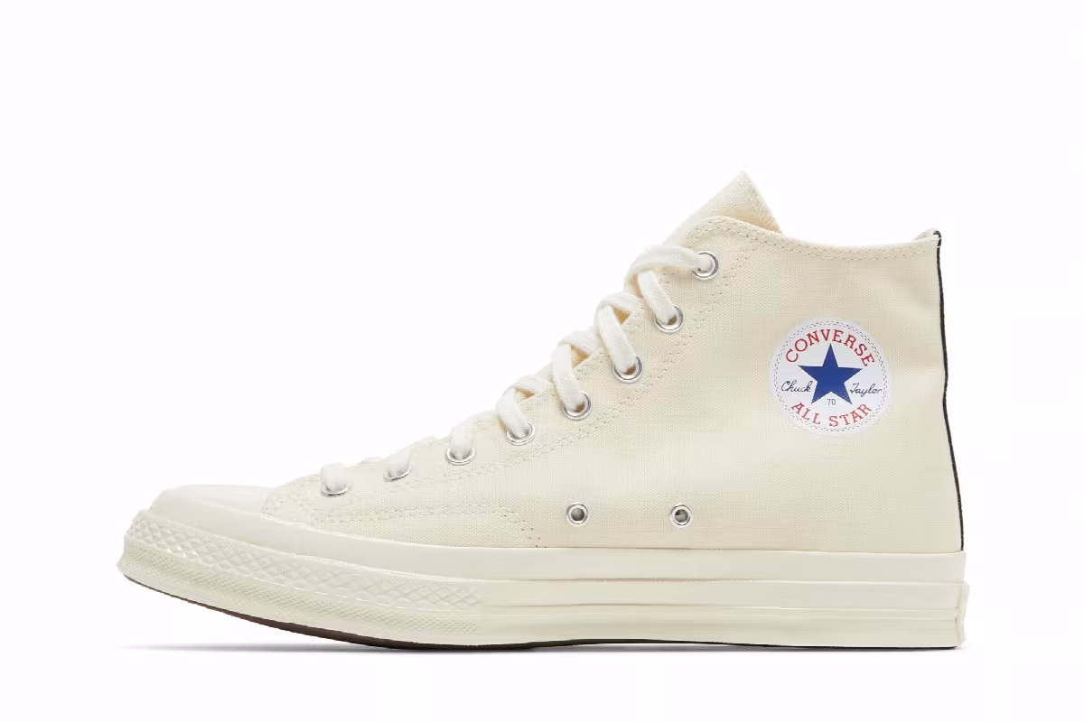 Comme des Garçons Play x Converse Chuck 70 High Milk, view 4
