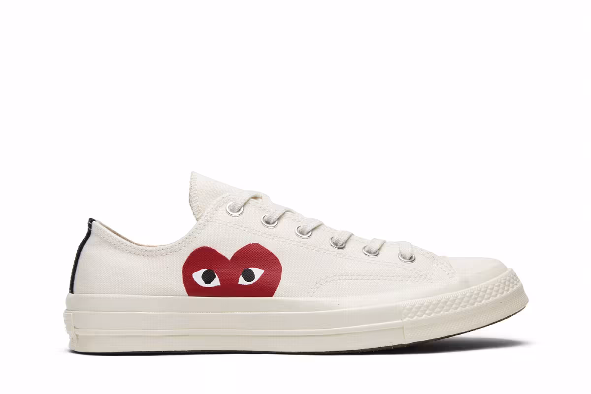 Comme des Garçons Play x Converse Chuck 70 Low Milk, view 2