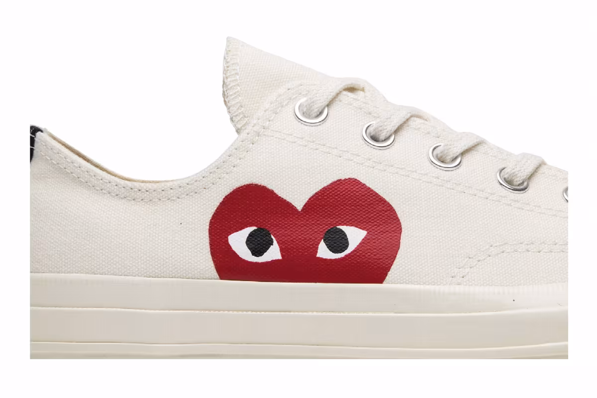 Comme des Garçons Play x Converse Chuck 70 Low Milk, view 3