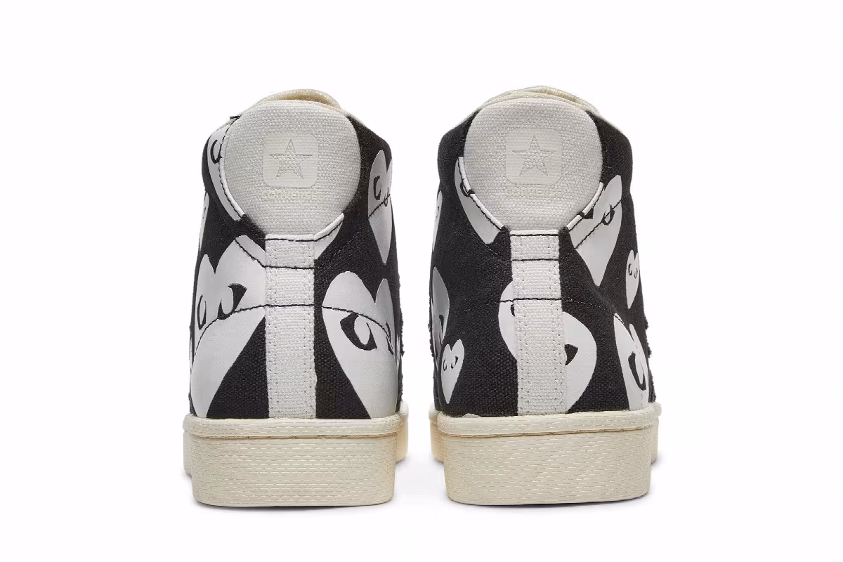 Comme des Garçons x Converse Pro Leather Black White, view 7