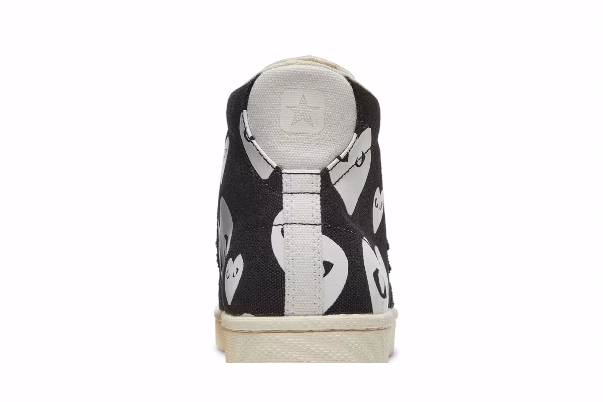 Comme des Garçons x Converse Pro Leather Black White, view 8