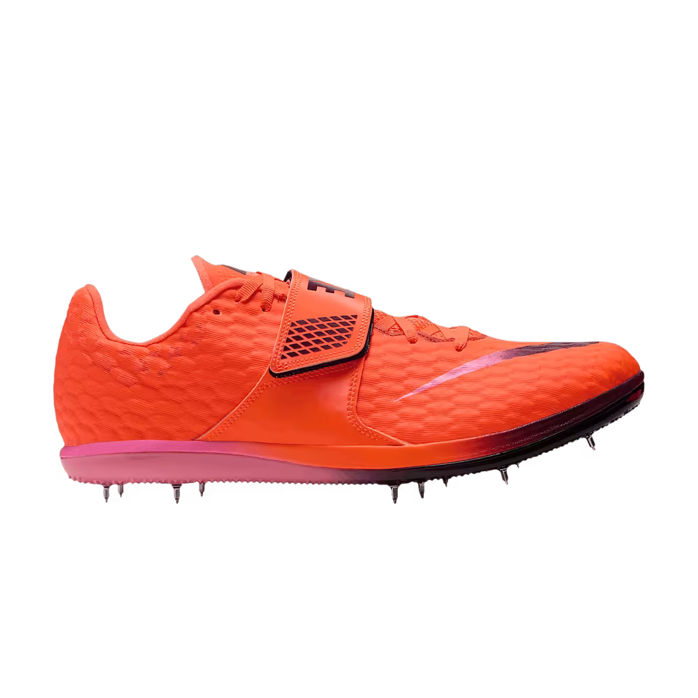 Nike High Jump Elite Track & Field Jumping Spikes Hyper Crimson Bordeaux Hyper Orange Pink Spell
