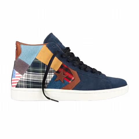 Stussy x Converse Pro Leather FS Mid 'Navy Patchwork'