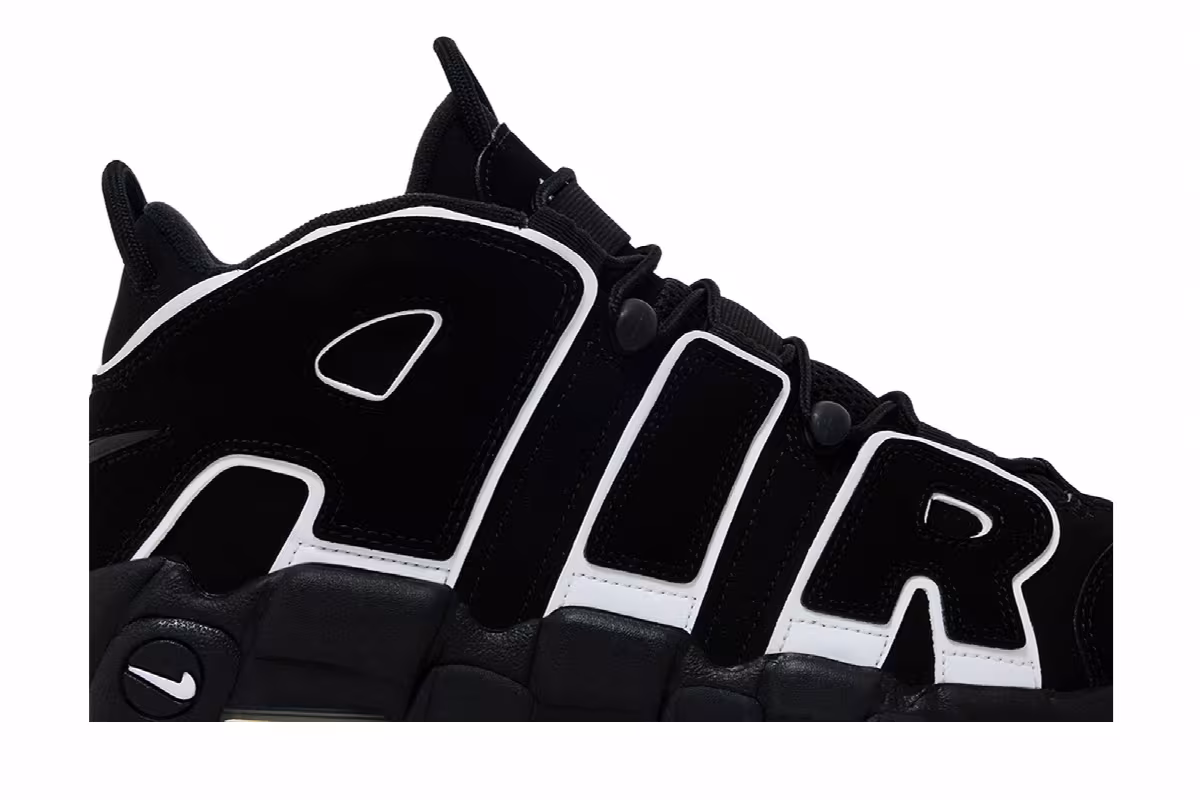 Nike Air More Uptempo Black White 2026, view 3