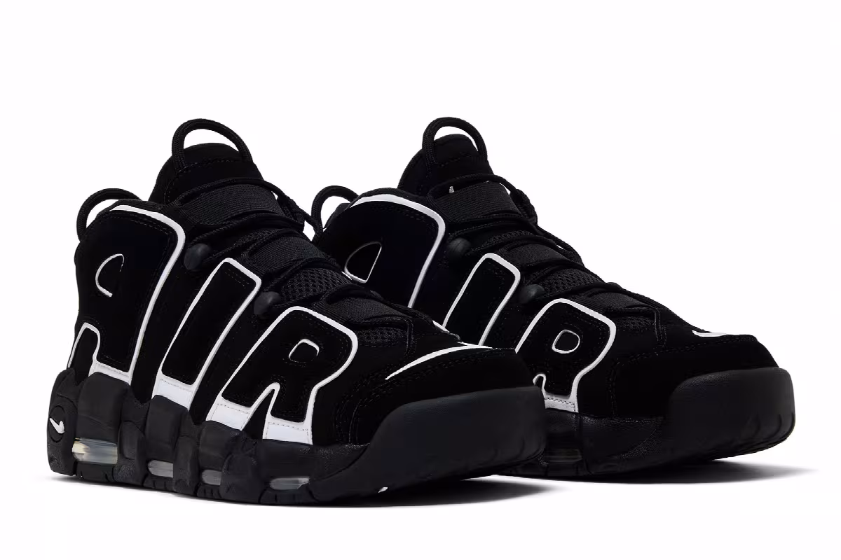Nike Air More Uptempo Black White 2026, view 9