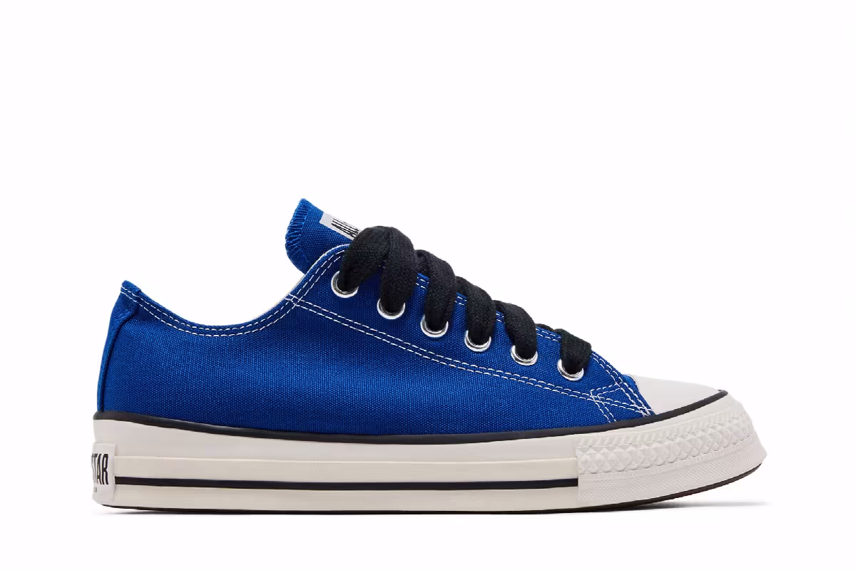 Converse Chuck Taylor All Star Throwback Low Blue Vintage White, view 2