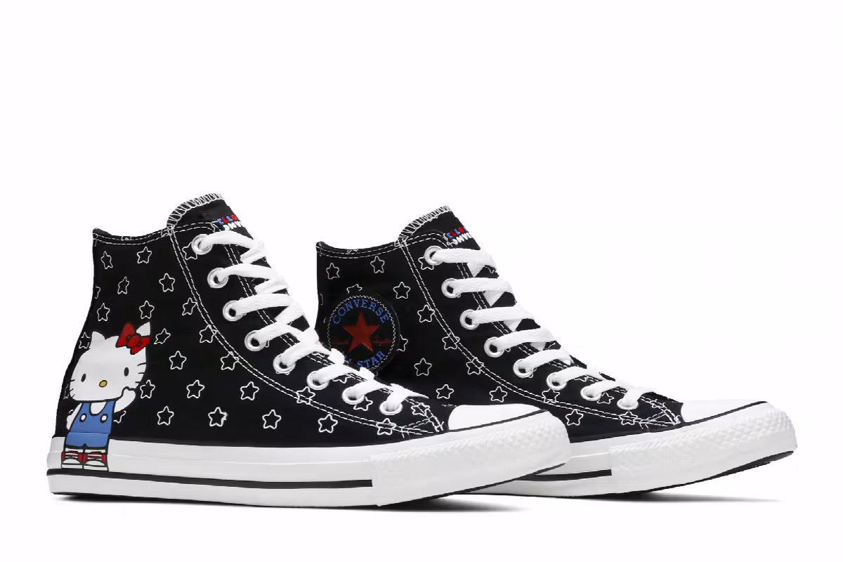 Hello Kitty x Converse Chuck Taylor All Star High Black, view 9