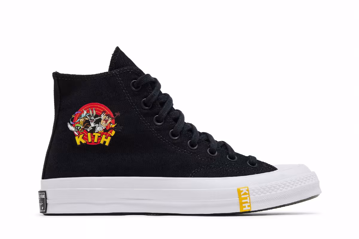 KITH x Looney Tunes x Converse Chuck Taylor All Star 1970 High Black, view 2