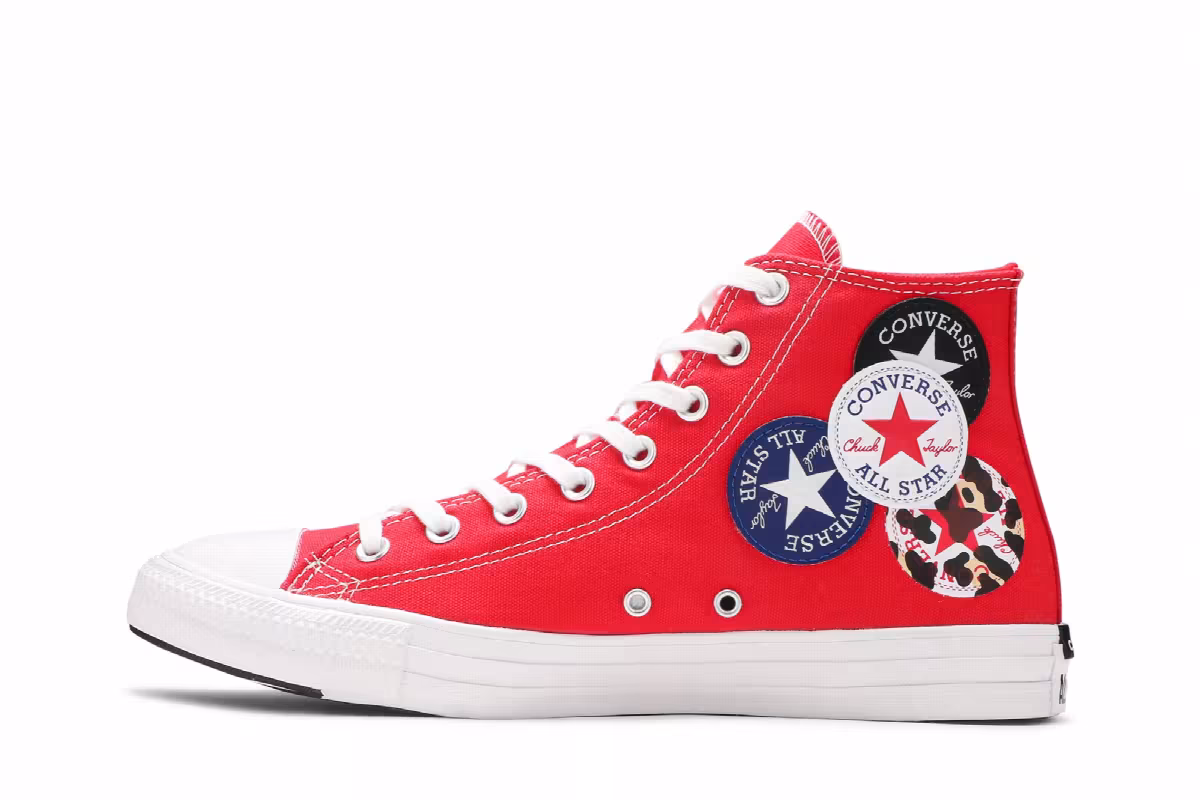 Converse Chuck Taylor All Star High Logo Play - University Red, view 4