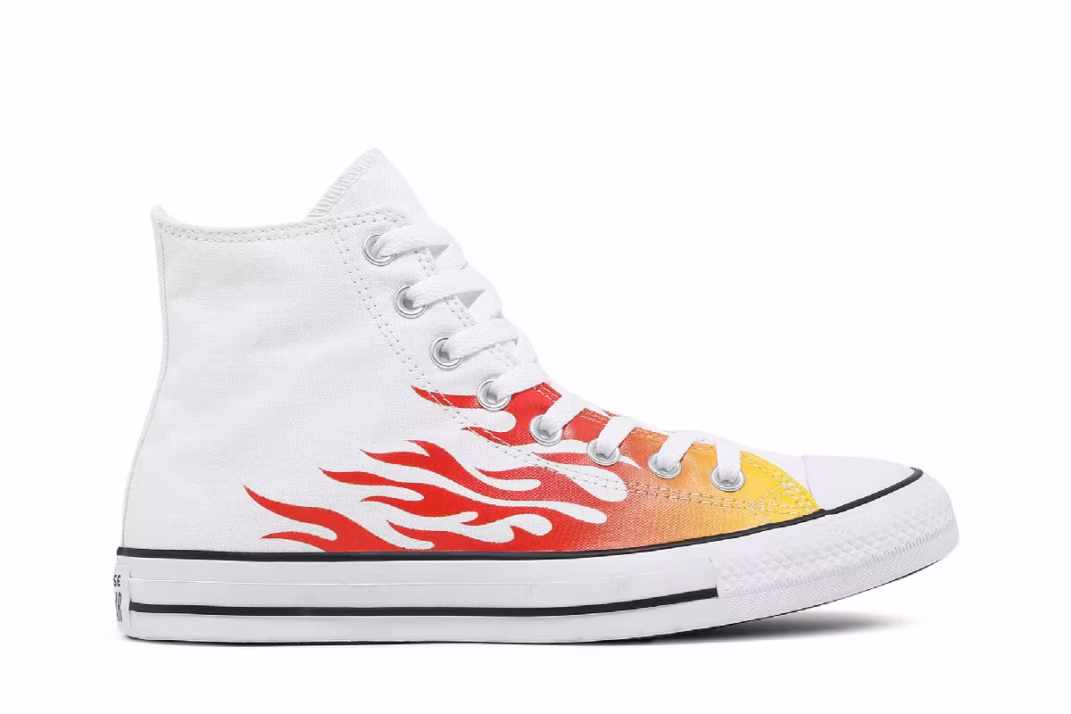Converse Chuck Taylor All Star High Archive Print - White Flame, view 2