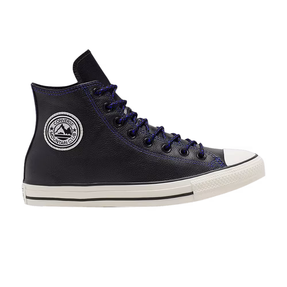 Converse Chuck Taylor All Star High Tumbled Leather Black Hyper Royal