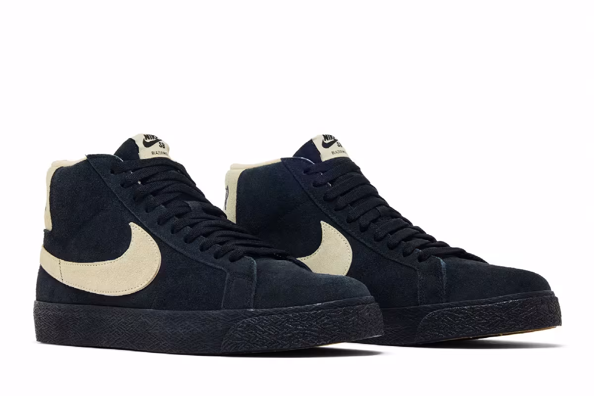 Thrasher x Nike Blazer SB Black Team Gold Gum, view 9