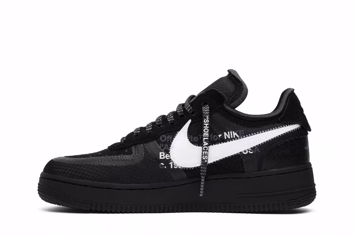 Off-White x Nike Air Force 1 Low Black, view 4