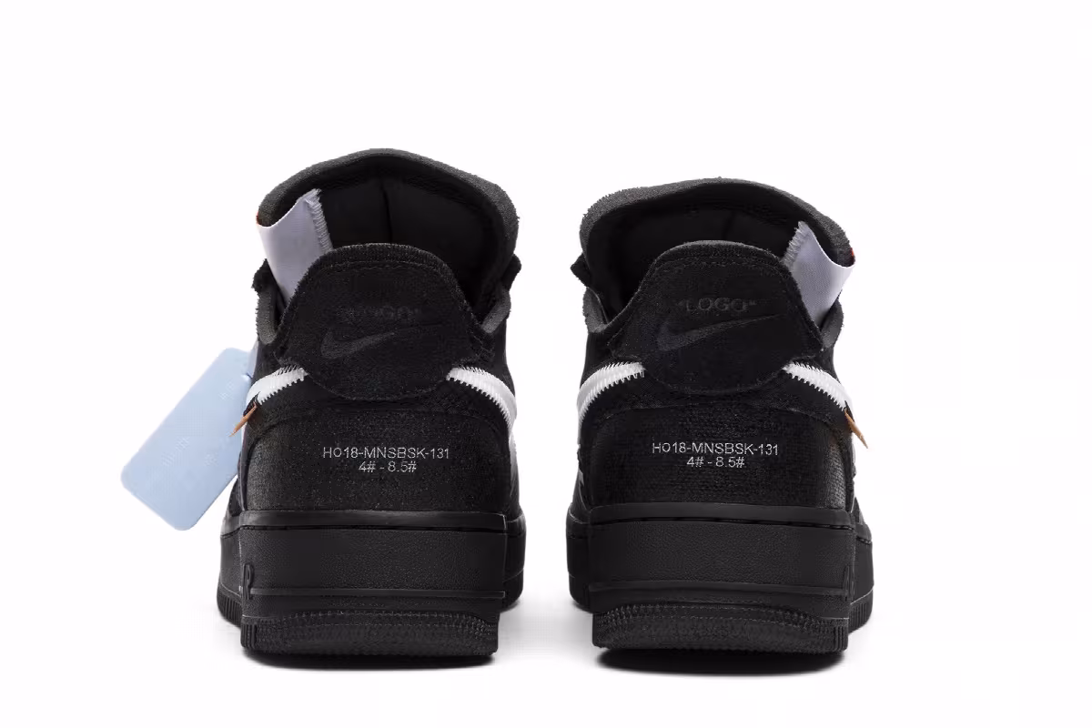 Off-White x Nike Air Force 1 Low Black, view 7