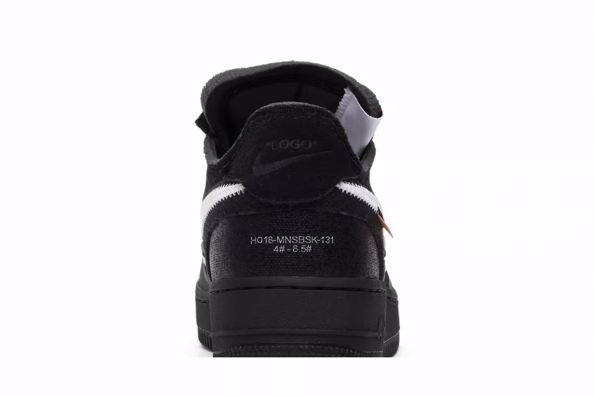 Off-White x Nike Air Force 1 Low Black, view 8