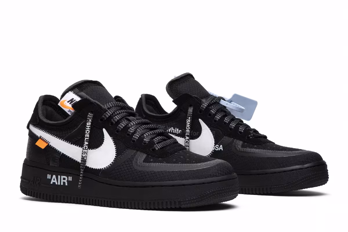 Off-White x Nike Air Force 1 Low Black, view 9