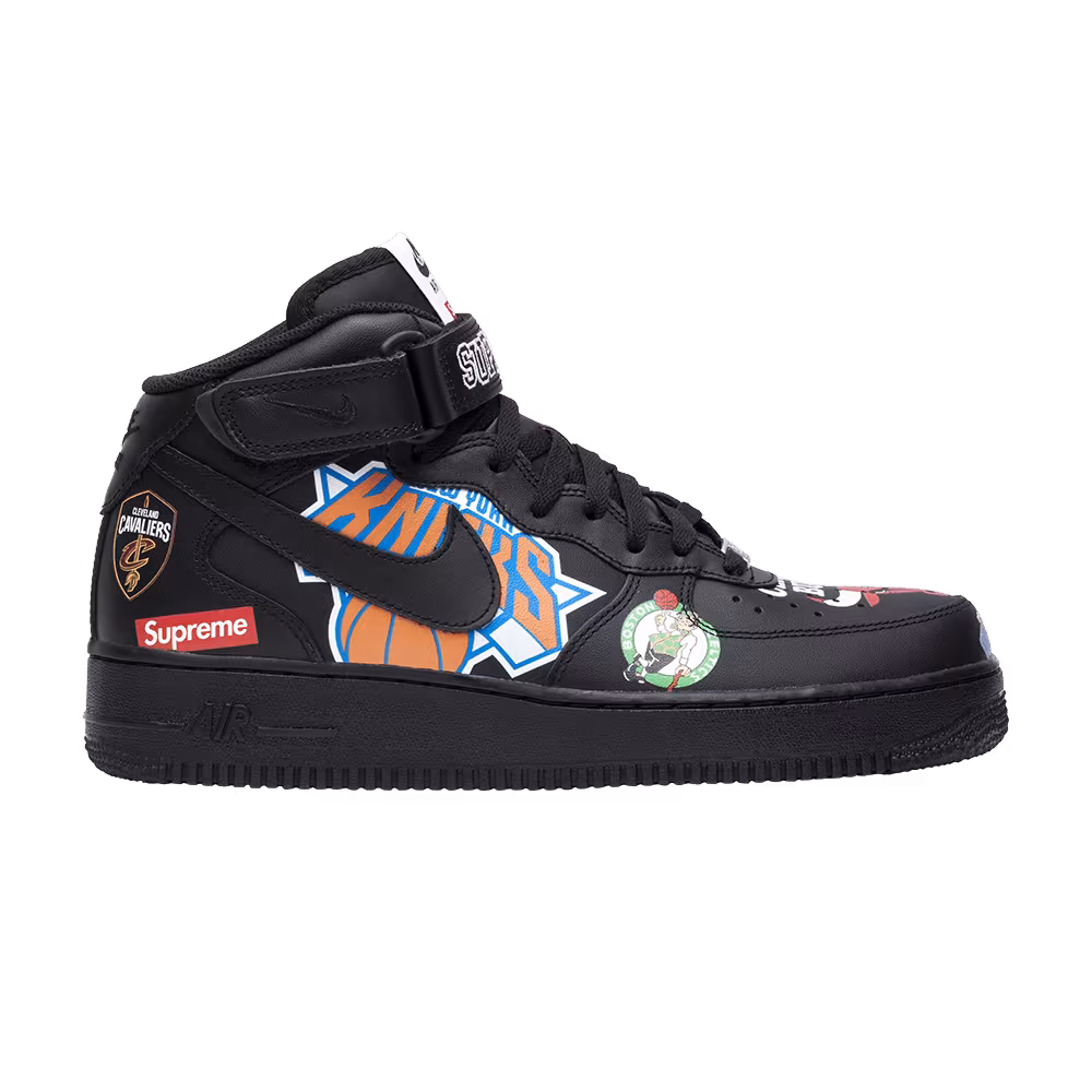 Supreme x NBA x Nike Air Force 1 Mid 07 Black