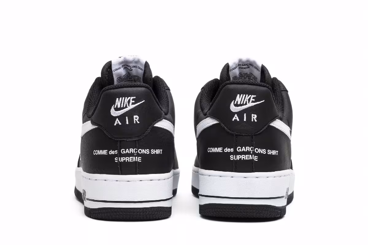 Supreme x Comme des Garçons SHIRT x Nike Air Force 1 Low Black, view 7