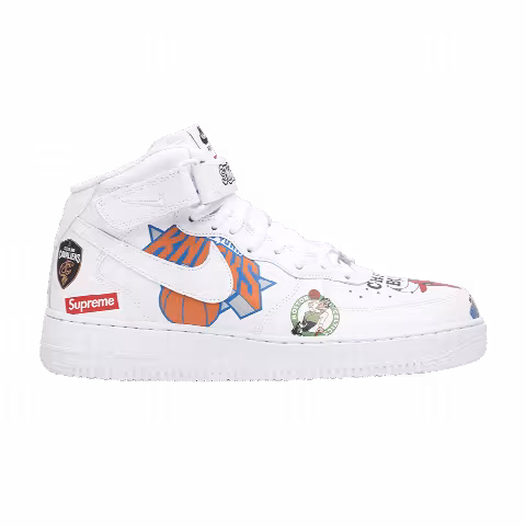 Supreme x NBA x Nike Air Force 1 Mid 'White'