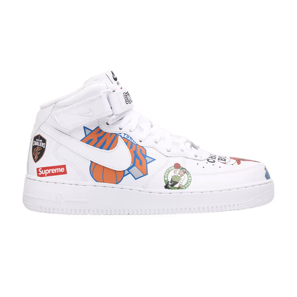 Supreme x NBA x Nike Air Force 1 Mid White