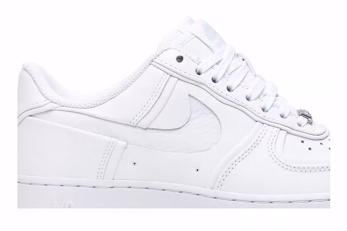 John Elliott x Nike Air Force 1 Low Triple White, view 3