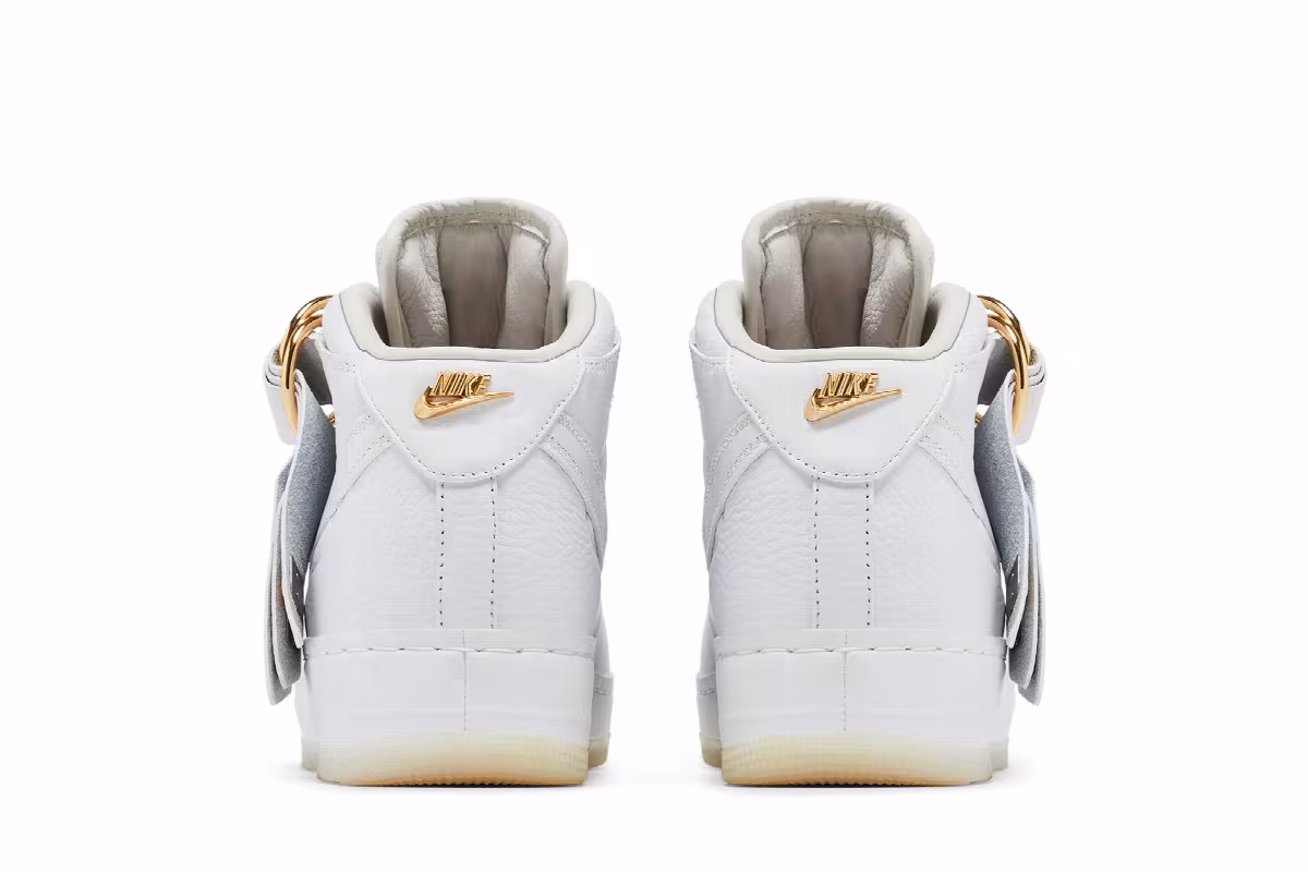 Victor Cruz x Nike Air Force 1 Mid White Gold, view 7