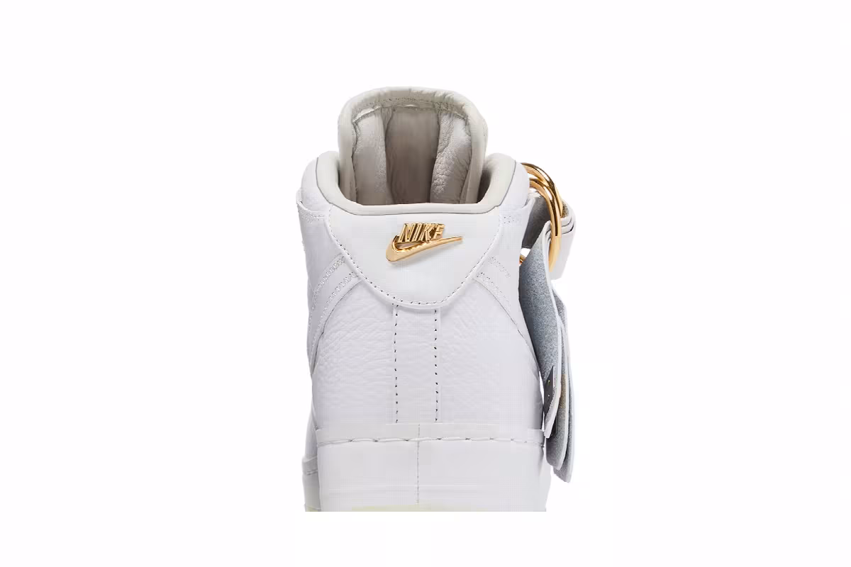 Victor Cruz x Nike Air Force 1 Mid White Gold, view 8