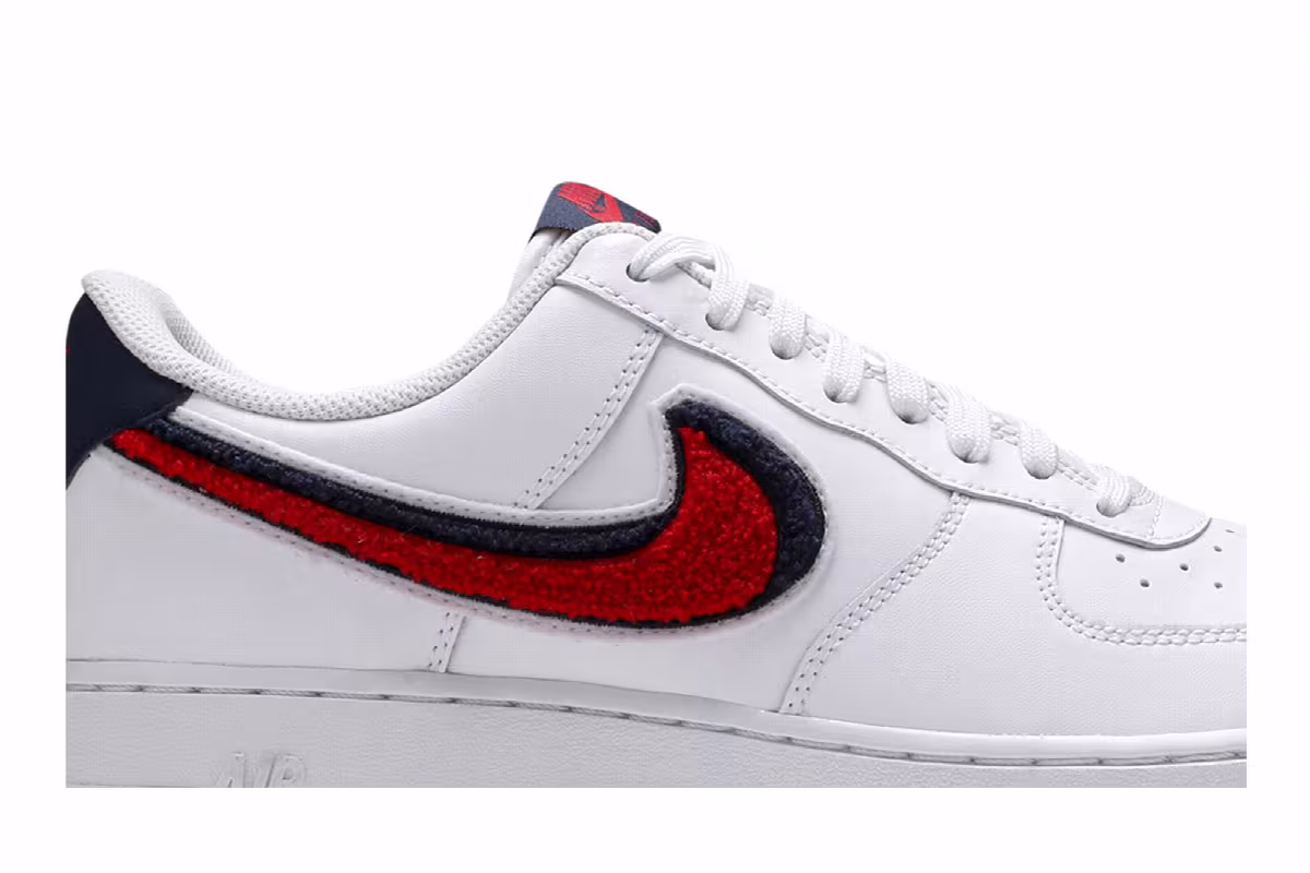 Nike Air Force 1 07 LV8 Chenille Swoosh, view 3