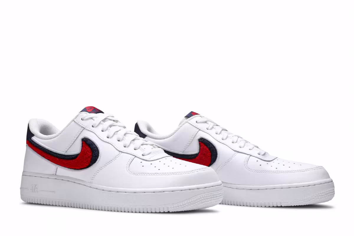 Nike Air Force 1 07 LV8 Chenille Swoosh, view 9
