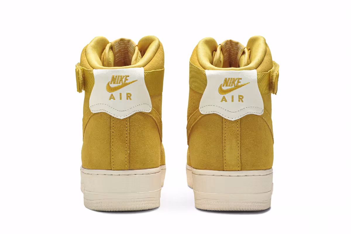 Nike Air Force 1 High Suede Yellow Ochre, view 7