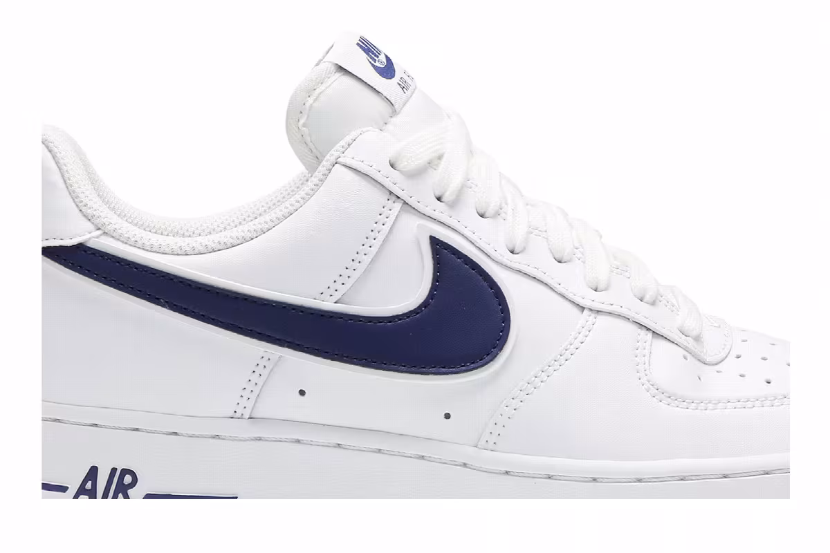 Nike Air Force 1 White Deep Royal, view 3