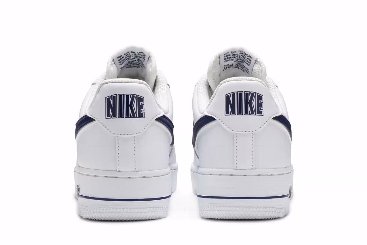 Nike Air Force 1 White Deep Royal, view 7