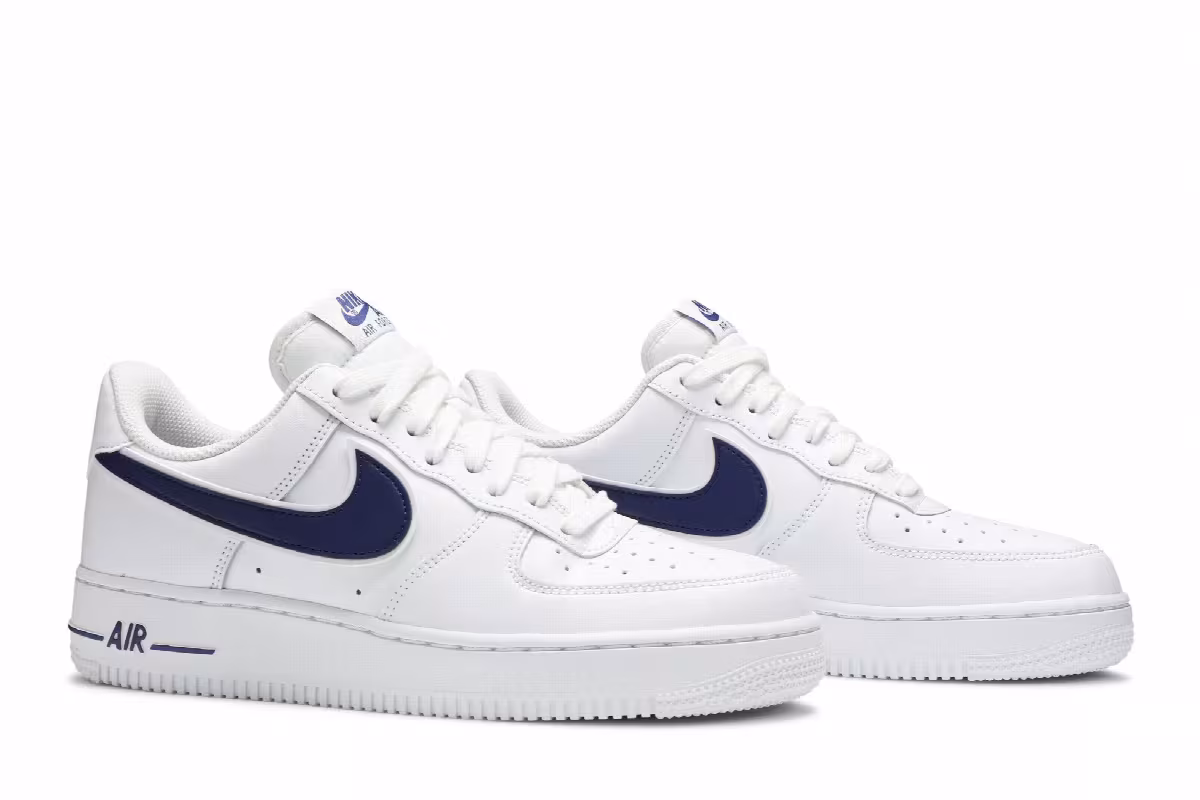 Nike Air Force 1 White Deep Royal, view 9