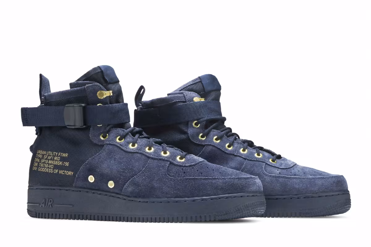Nike SF Air Force 1 Mid Obsidian, view 9