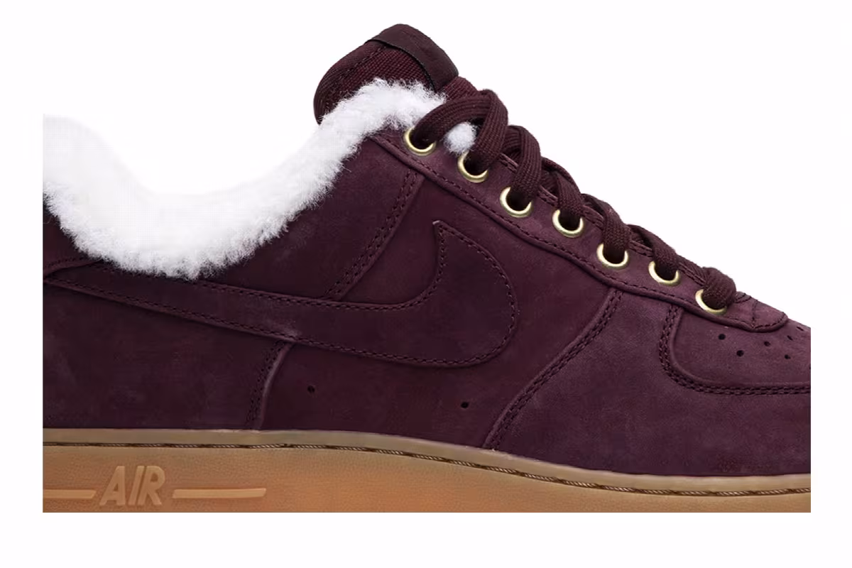 Nike Air Force 1 Premium Winter Burgundy Crush, view 3