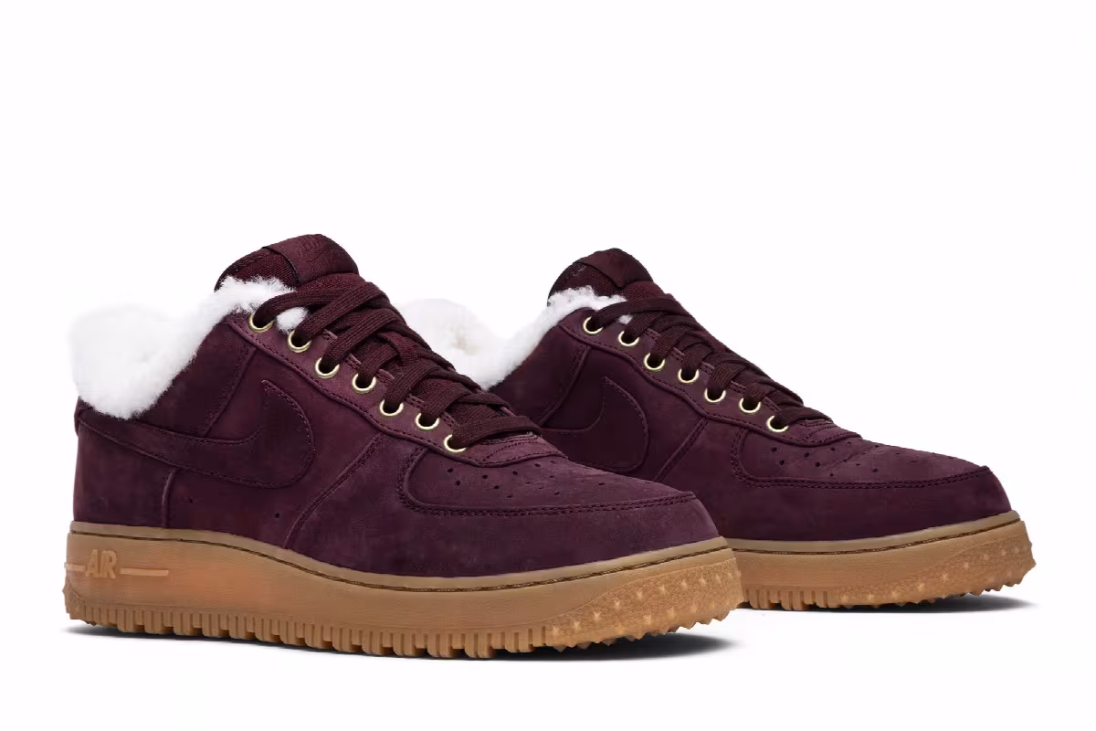 Nike Air Force 1 Premium Winter Burgundy Crush, view 9