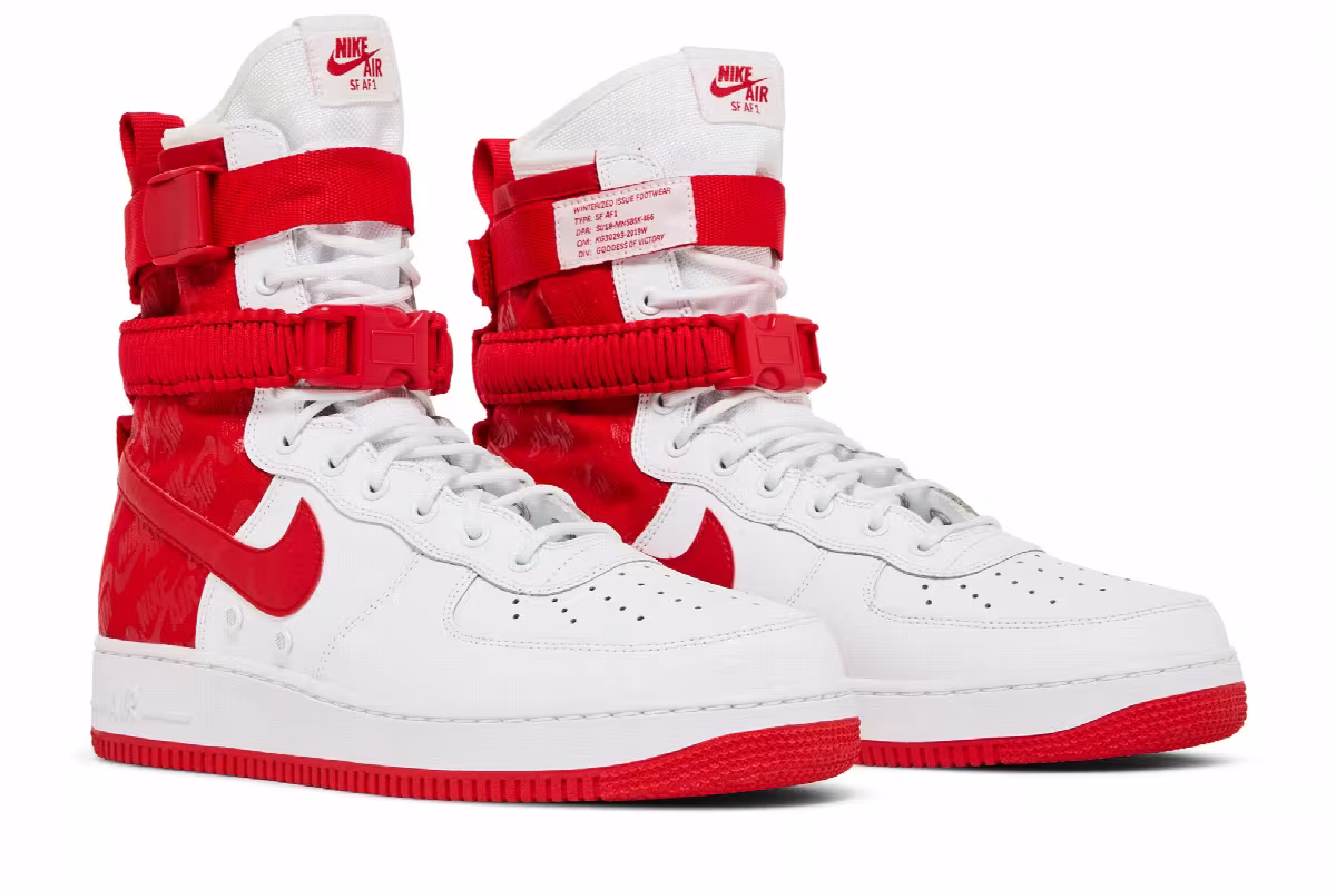 Nike SF Air Force 1 High University Red, view 9