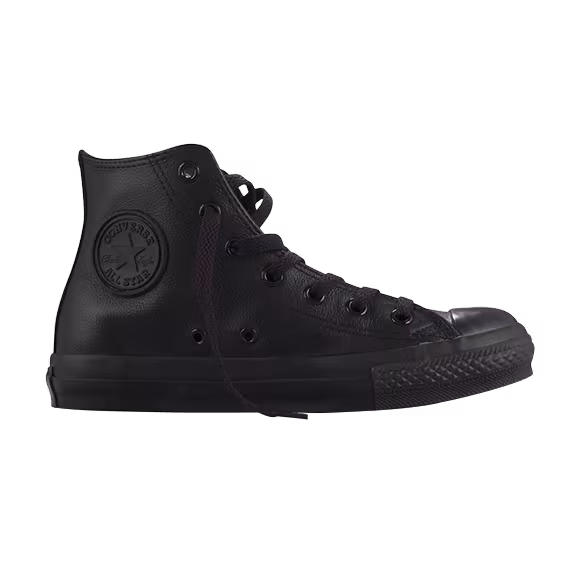Converse Chuck Taylor All Star Leather Hi Black Monochrome