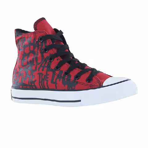 Converse Chuck Taylor All Star Hi Top Rock Script Print Red