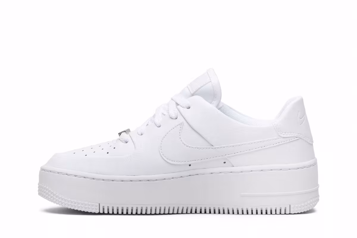 Nike Women's Air Force 1 Sage Low Triple White, view 4