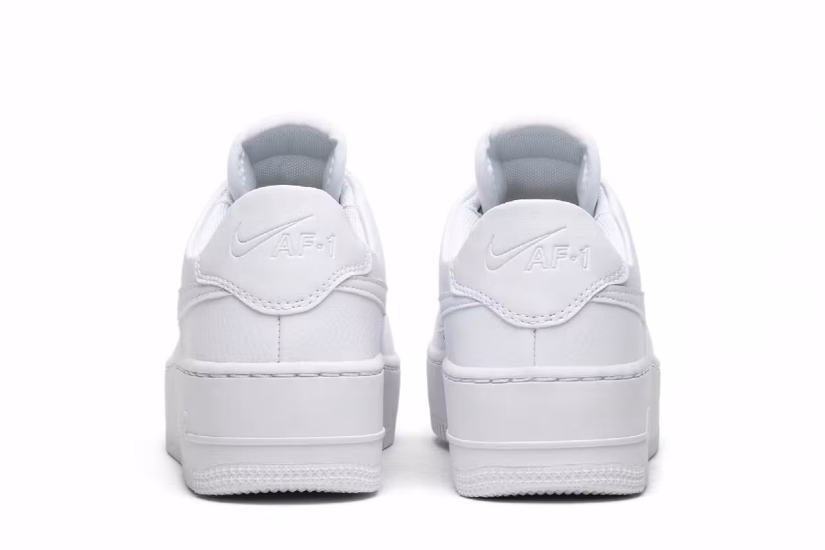 Nike Women's Air Force 1 Sage Low Triple White, view 7