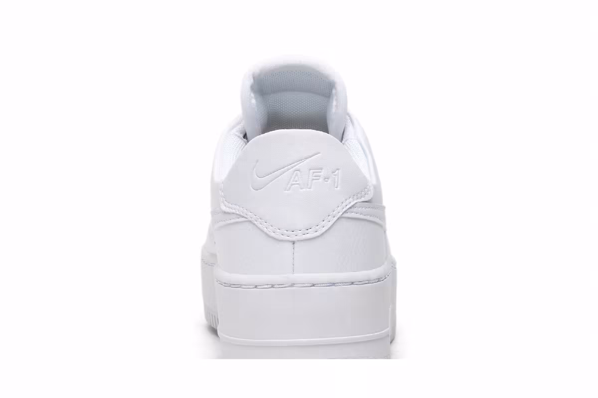 Nike Women's Air Force 1 Sage Low Triple White, view 8