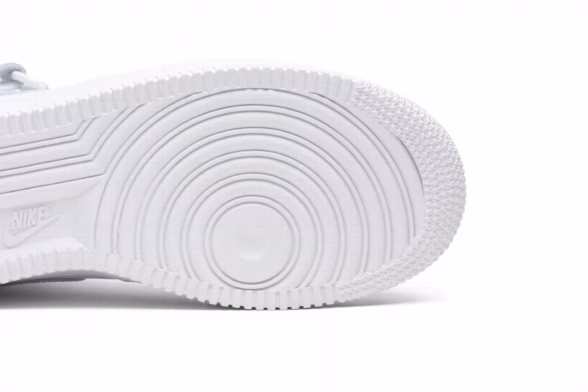 Nike Women's Air Force 1 Mid 07 Leather Triple White, view 6